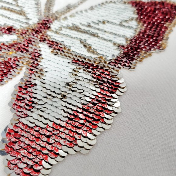 ❤2/$12❤ Tank Top & Tee Bundle (white w/red, gold & silver sequins)- Canada Day! - Picture 5 of 9